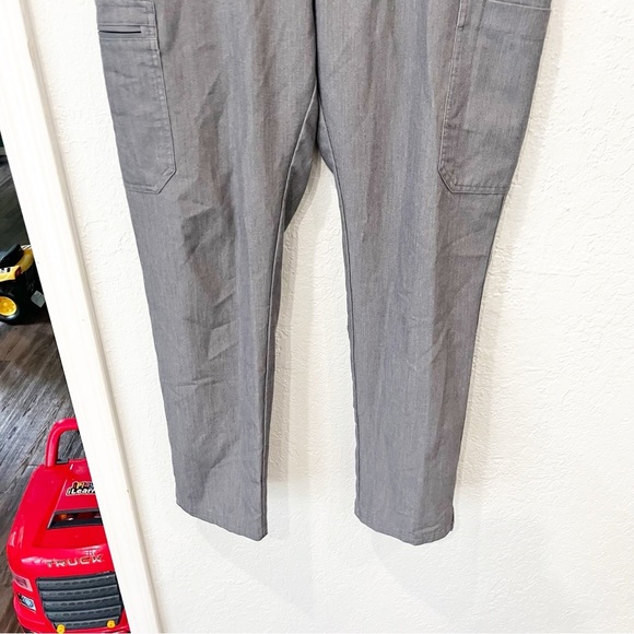 FIGS Scrub Pants Women's Medium Yola Skinny Gray Teal Pockets Nursing Medical - Picture 4 of 8
